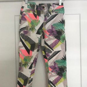 BeBe Abstract jeggings skinny jean leggings bright